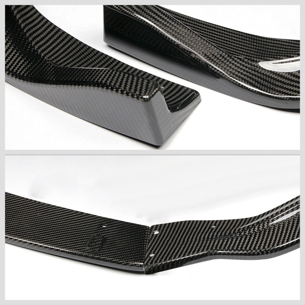 [Real Glossy Carbon Fiber] Front Bumper Lip Guard For 14-16 IS250 IS350 F Sport