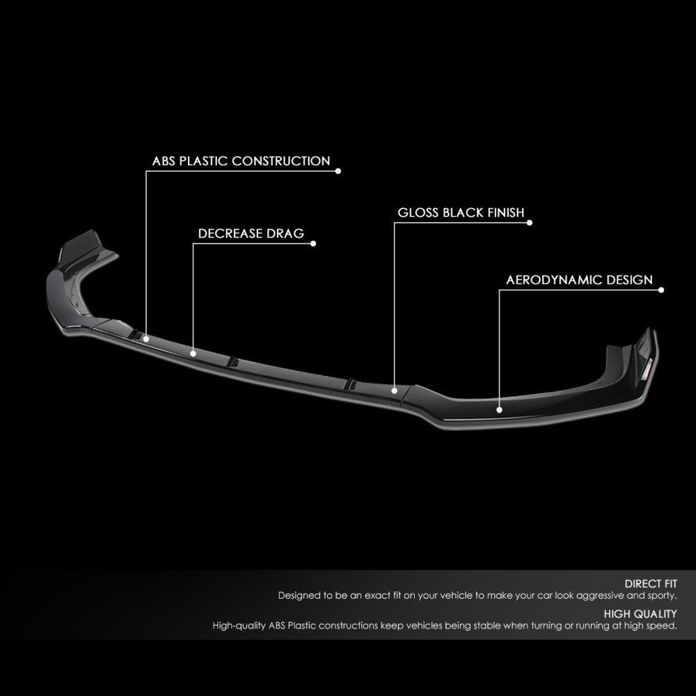 [Painted Gloss Black] Front Bumper Lip Chin Body Kit For 19-22 Nissan Altima L34