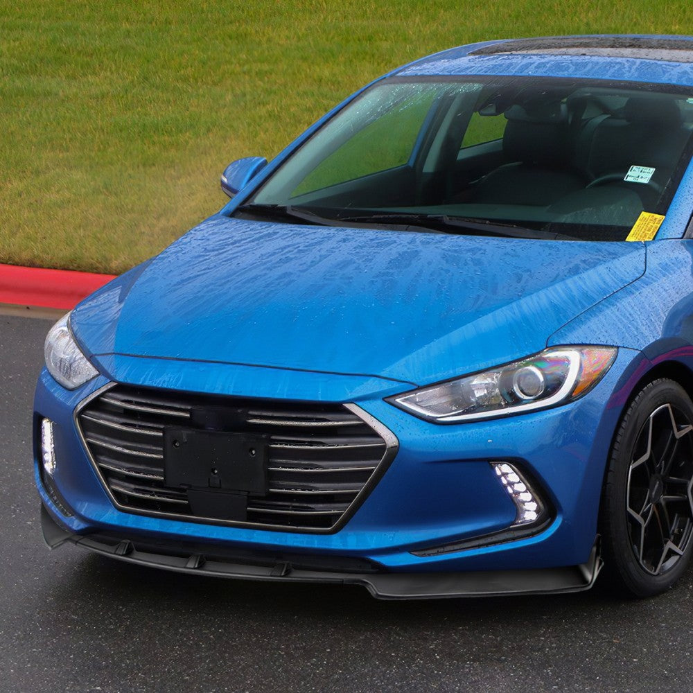 [Matte Black] Front Bumper Lip Chin Guard Body Kit For 17-18 Hyundai Elantra AD