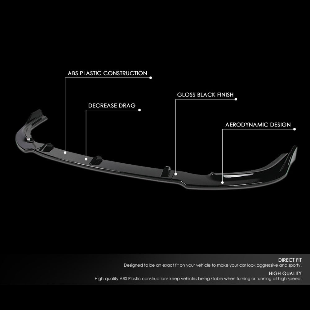 [Painted Gloss Black] Front Bumper Lip Guard For 06-08 Honda Civic 4DR Sedan FA