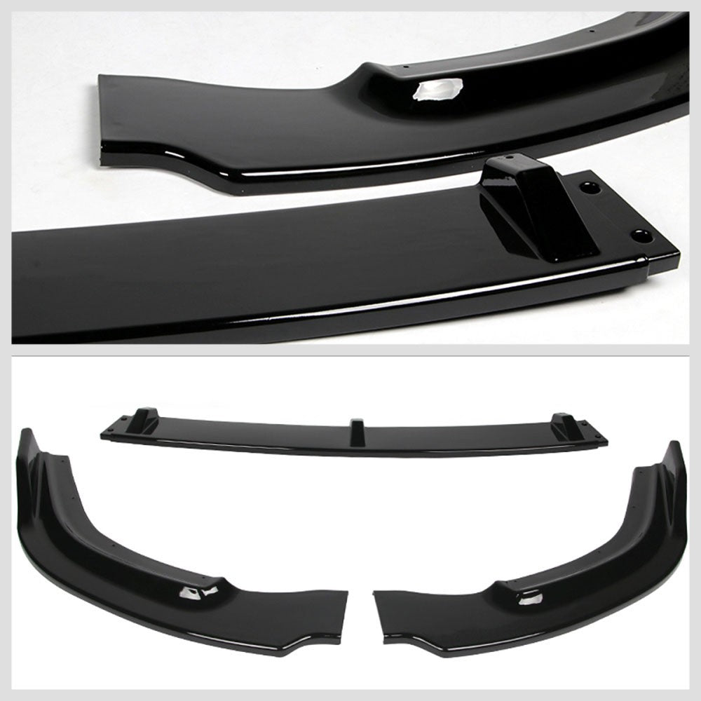 [Painted Gloss Black] Front Bumper Lip Guard For 06-08 Honda Civic 4DR Sedan FA
