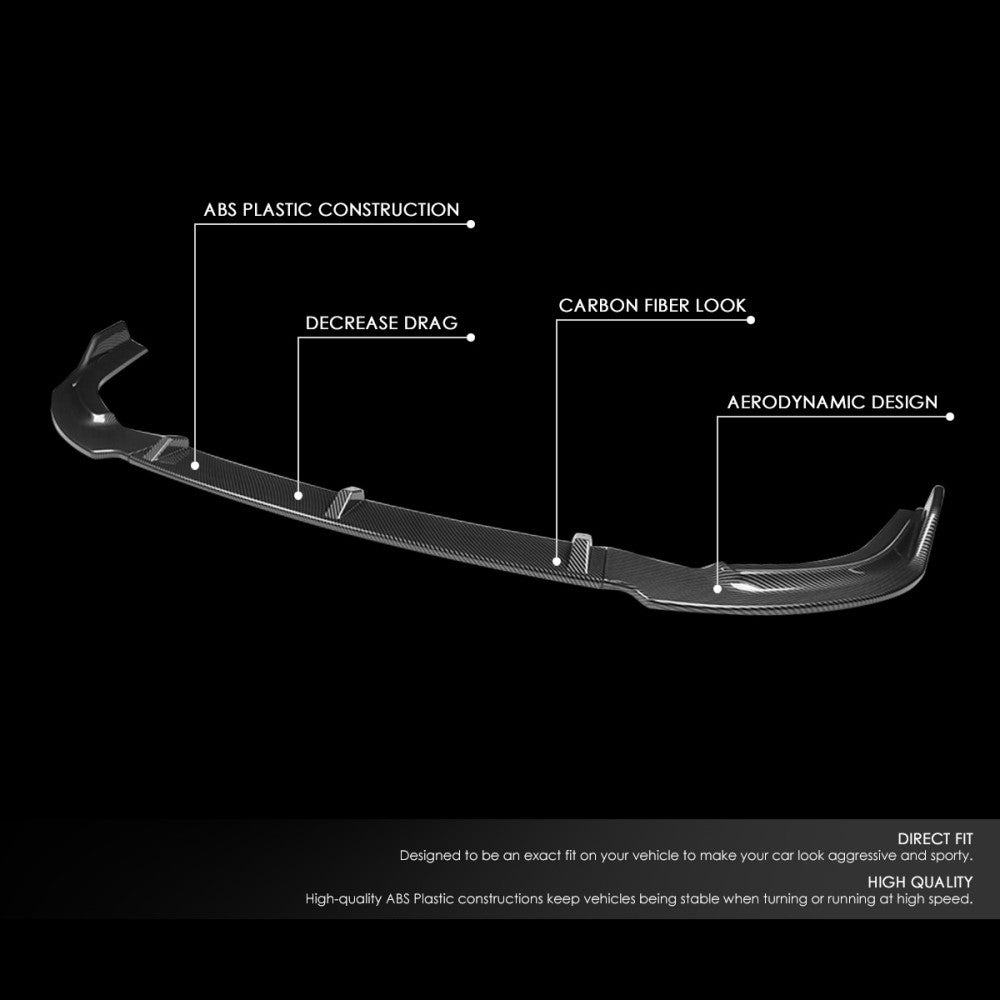 [Carbon Style Look] Front Bumper Lip Guard For 06-08 Honda Civic 4DR Sedan FA