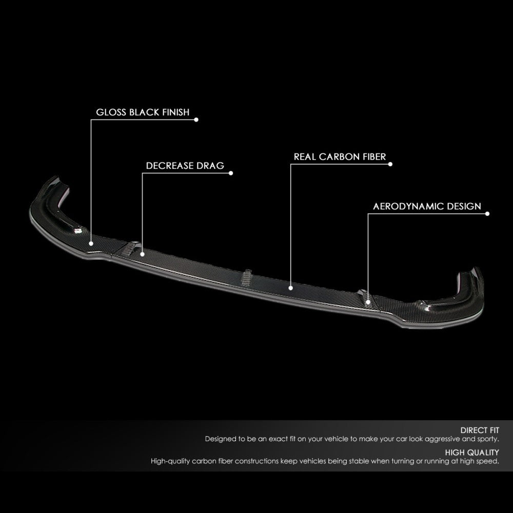 [Real Glossy Carbon Fiber] Front Bumper Lip Guard For 06-08 Honda Civic 4DR FA