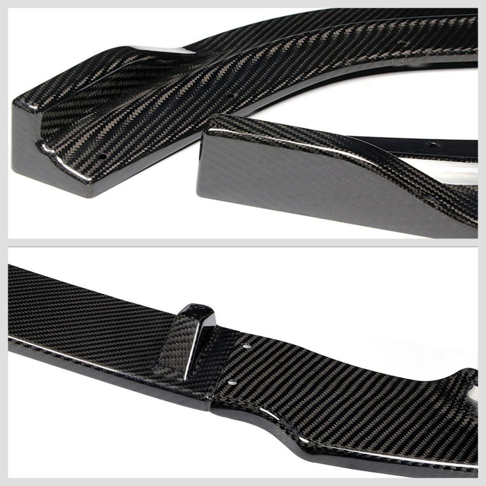 [Real Glossy Carbon Fiber] Front Bumper Lip Guard For 06-08 Honda Civic 4DR FA