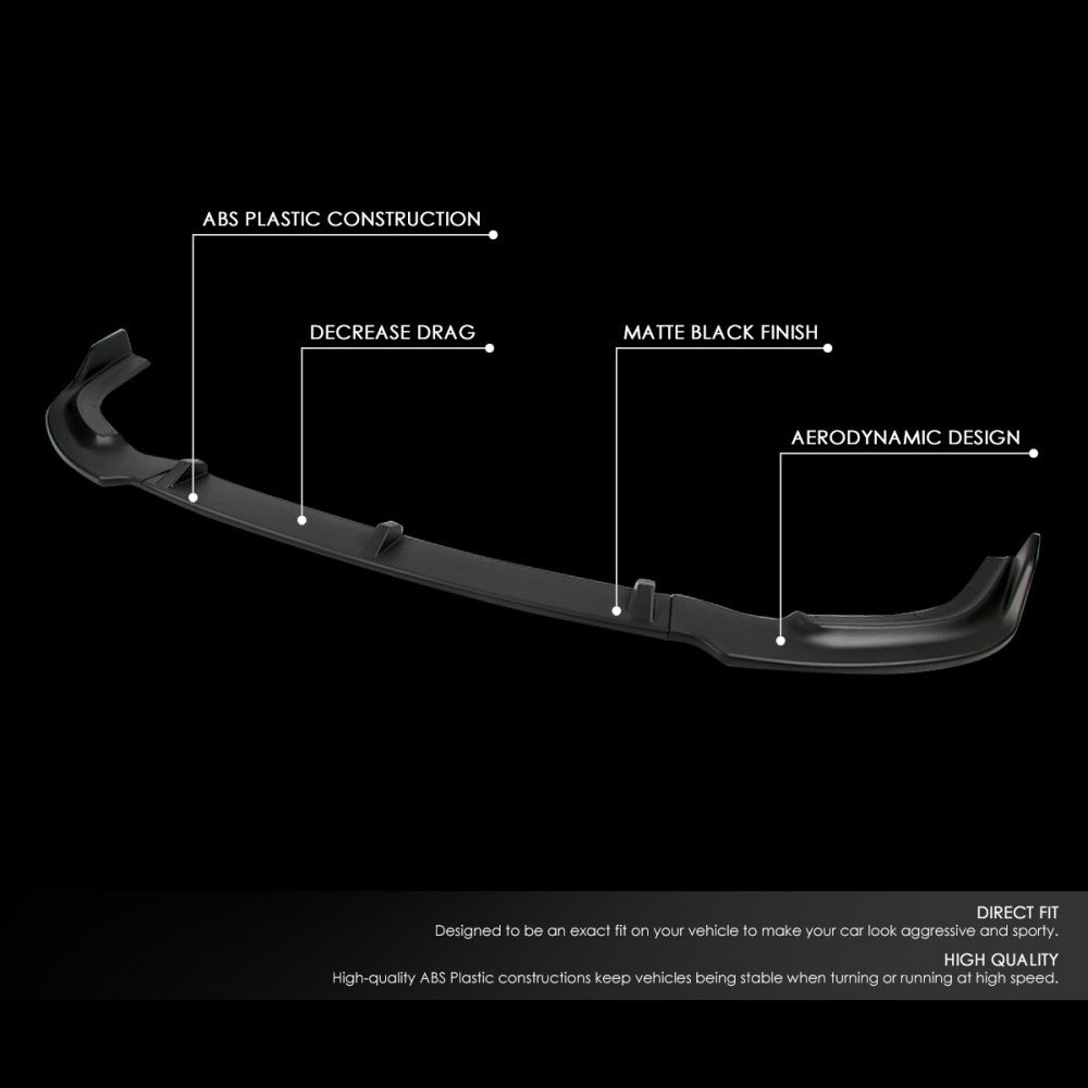 [Matte Black] Front Bumper Lip Guard Body Kit For 06-08 Honda Civic 4DR Sedan FA