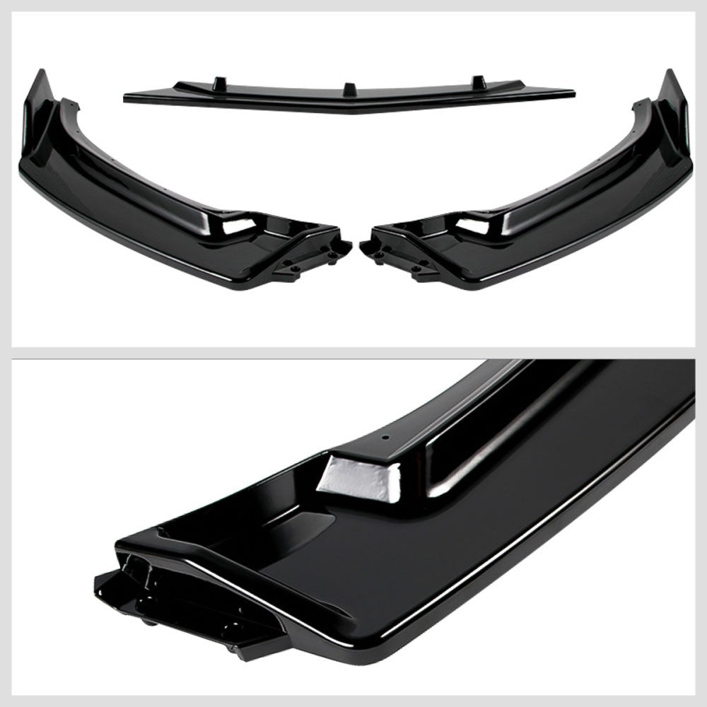 [Painted Gloss Black] Front Bumper Lip Guard Body Kit For 14-18 Mazda 3 BM/BN