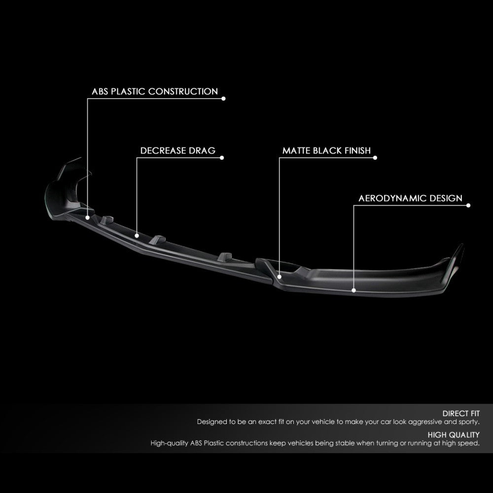[Matte Black] Front Bumper Lip Chin Guard Lower Body Kit For 14-18 Mazda 3 BM/BN