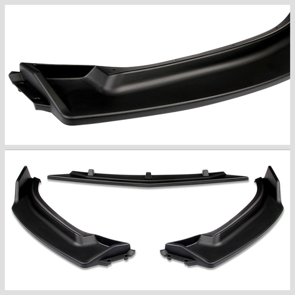 [Matte Black] Front Bumper Lip Chin Guard Lower Body Kit For 14-18 Mazda 3 BM/BN