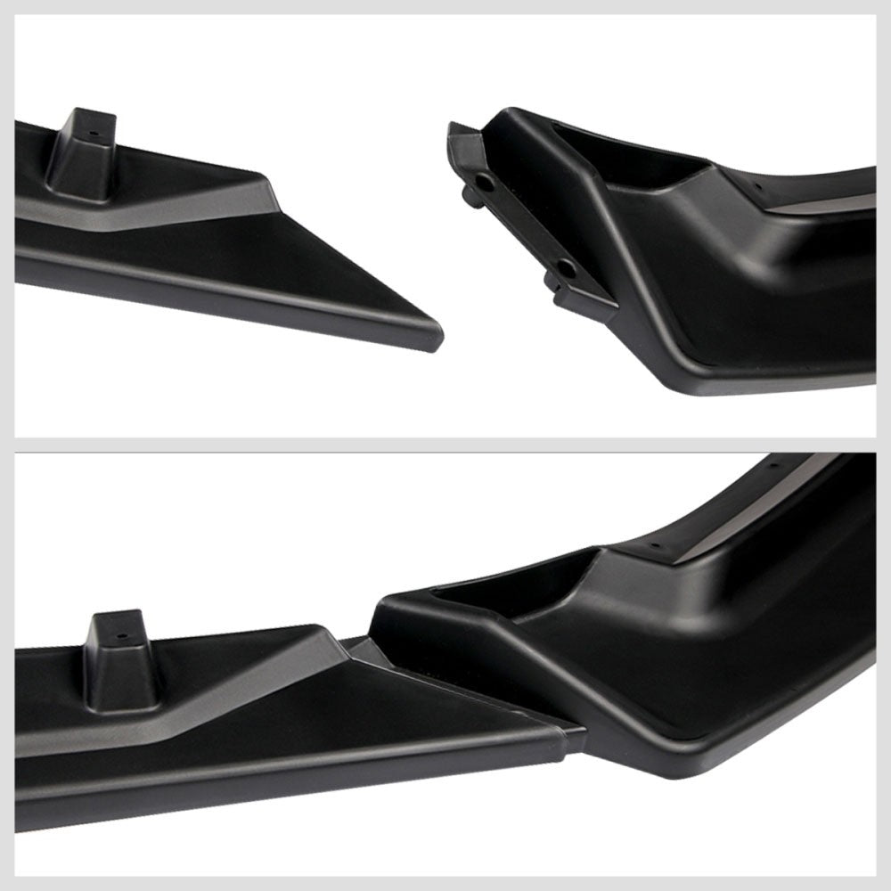 [Matte Black] Front Bumper Lip Chin Guard Lower Body Kit For 14-18 Mazda 3 BM/BN