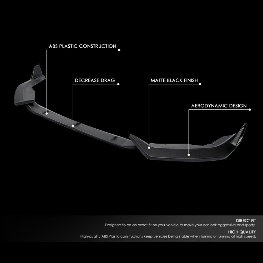 [Matte Black] Front Bumper Lip Guard Body Kit For 20+ Nissan Sentra Sedan B18