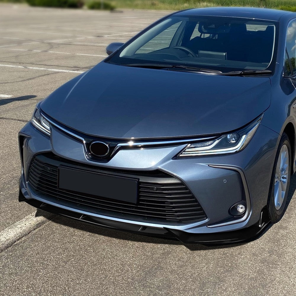 [Painted Gloss Black] Front Bumper Lip For 20-22 Toyota Corolla L LE XLE E210