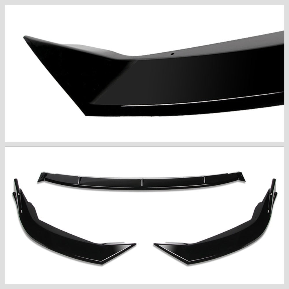 [Painted Gloss Black] Front Bumper Lip For 20-22 Toyota Corolla L LE XLE E210