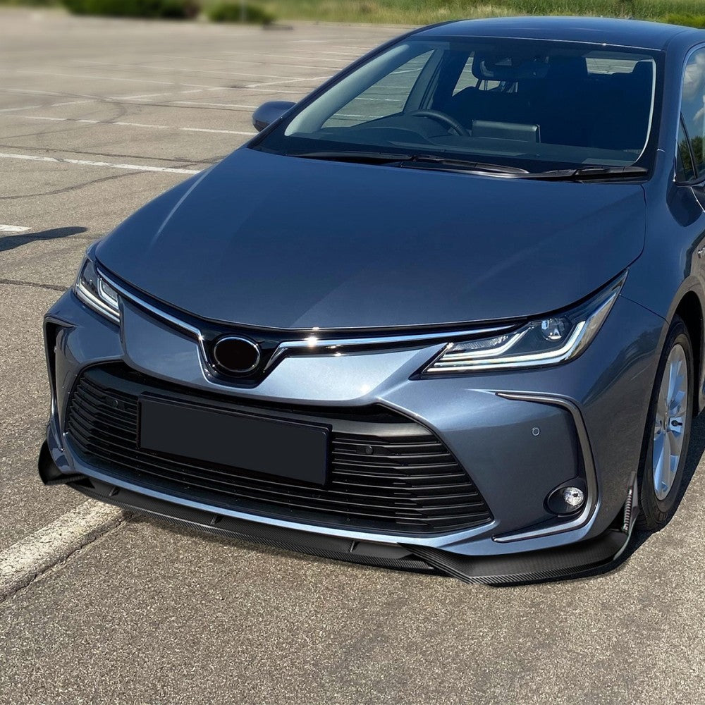 [Carbon Style Look] Front Bumper Lip Chin For 20-22 Toyota Corolla L LE XLE E210