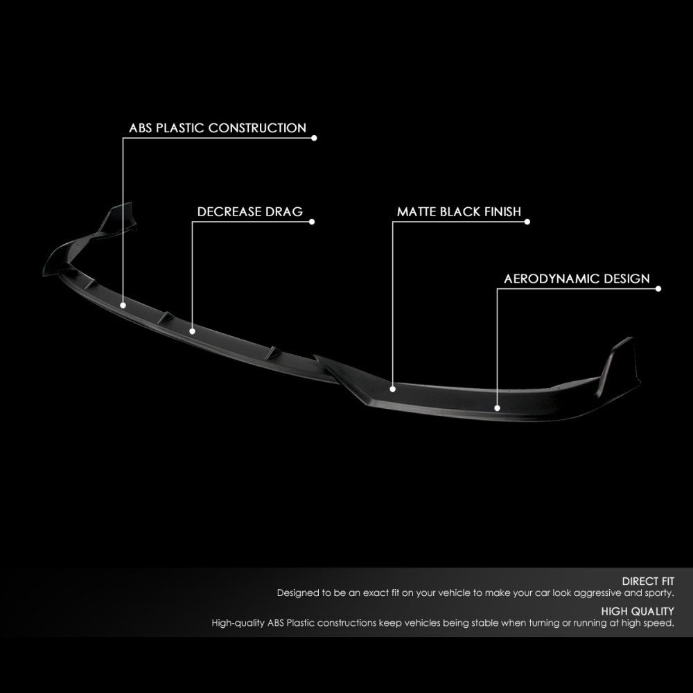 [Matte Black] Front Bumper Lip Body Kit For 20-22 Toyota Corolla L LE XLE E210