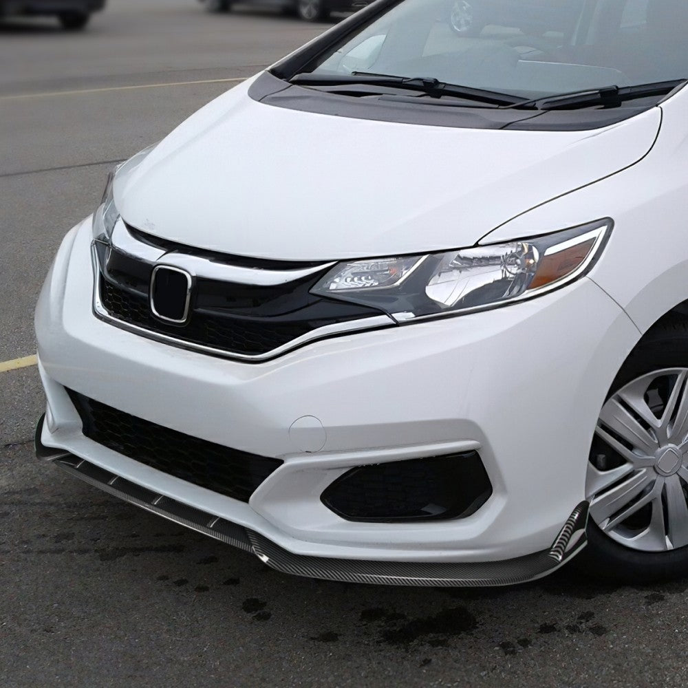 [Carbon Style Look] Front Bumper Lip Chin Guard Body Kit For 18-20 Honda Fit GK