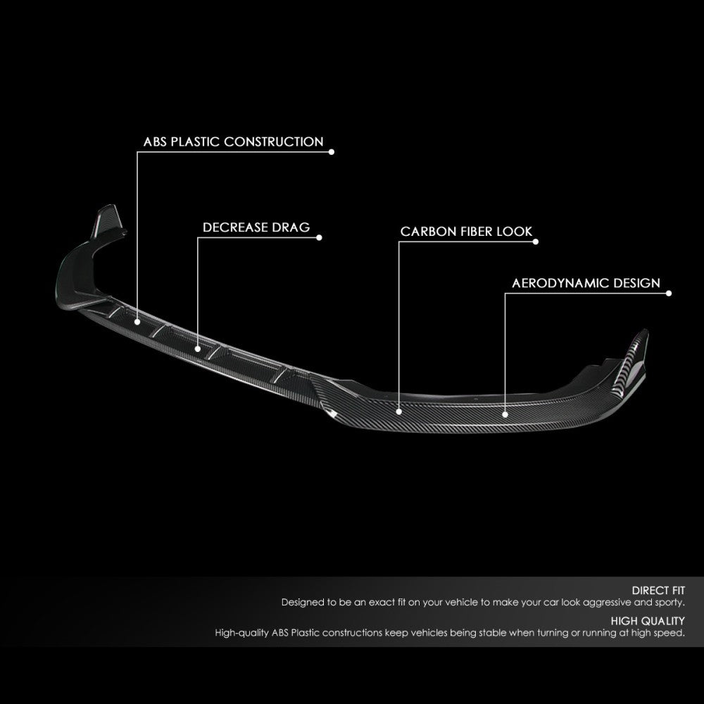 [Carbon Style Look] Front Bumper Lip Chin Guard Body Kit For 18-20 Honda Fit GK