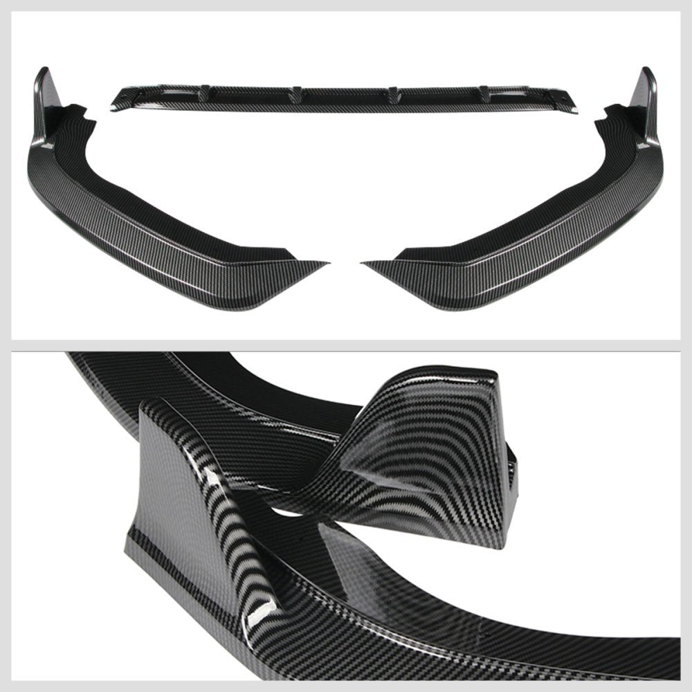 [Carbon Style Look] Front Bumper Lip Chin Guard Body Kit For 18-20 Honda Fit GK