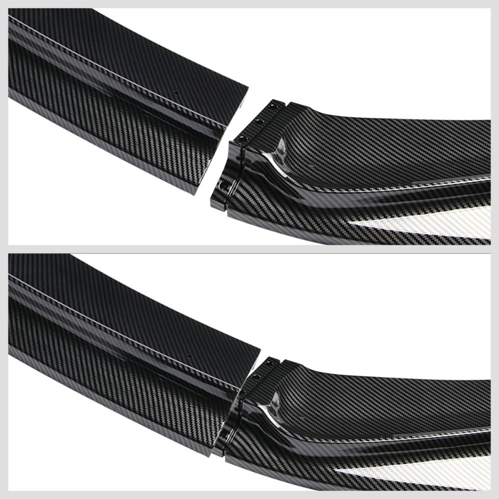 [Carbon Style Look] Front Bumper Lip Chin Guard Body Kit For 18-20 Honda Fit GK