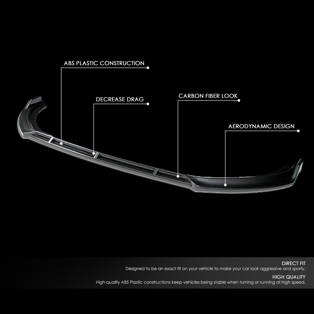 [Carbon Style Look] Front Bumper Lip Guard For 17-20 Audi A3 Base/Premium 8V