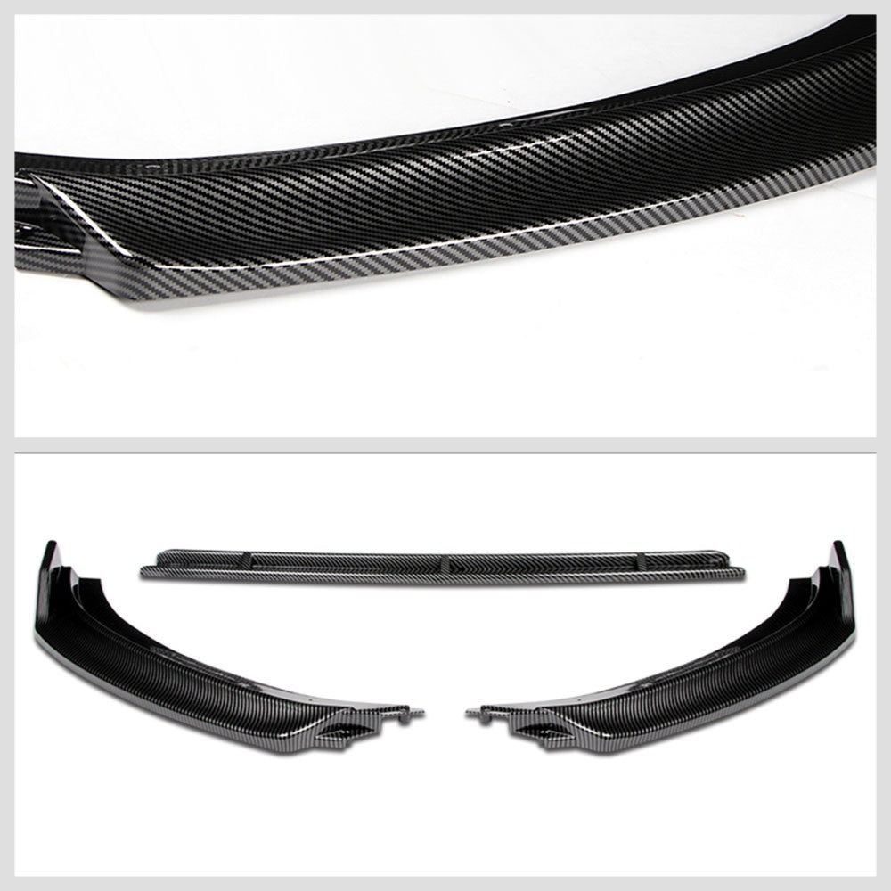 [Carbon Style Look] Front Bumper Lip Guard For 17-20 Audi A3 Base/Premium 8V