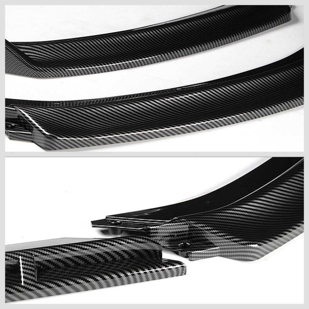 [Carbon Style Look] Front Bumper Lip Guard For 17-20 Audi A3 Base/Premium 8V