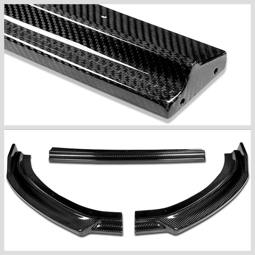 [Real Glossy Carbon Fiber] Front Bumper Lip For 17-20 Audi A3 Base/Premium 8V