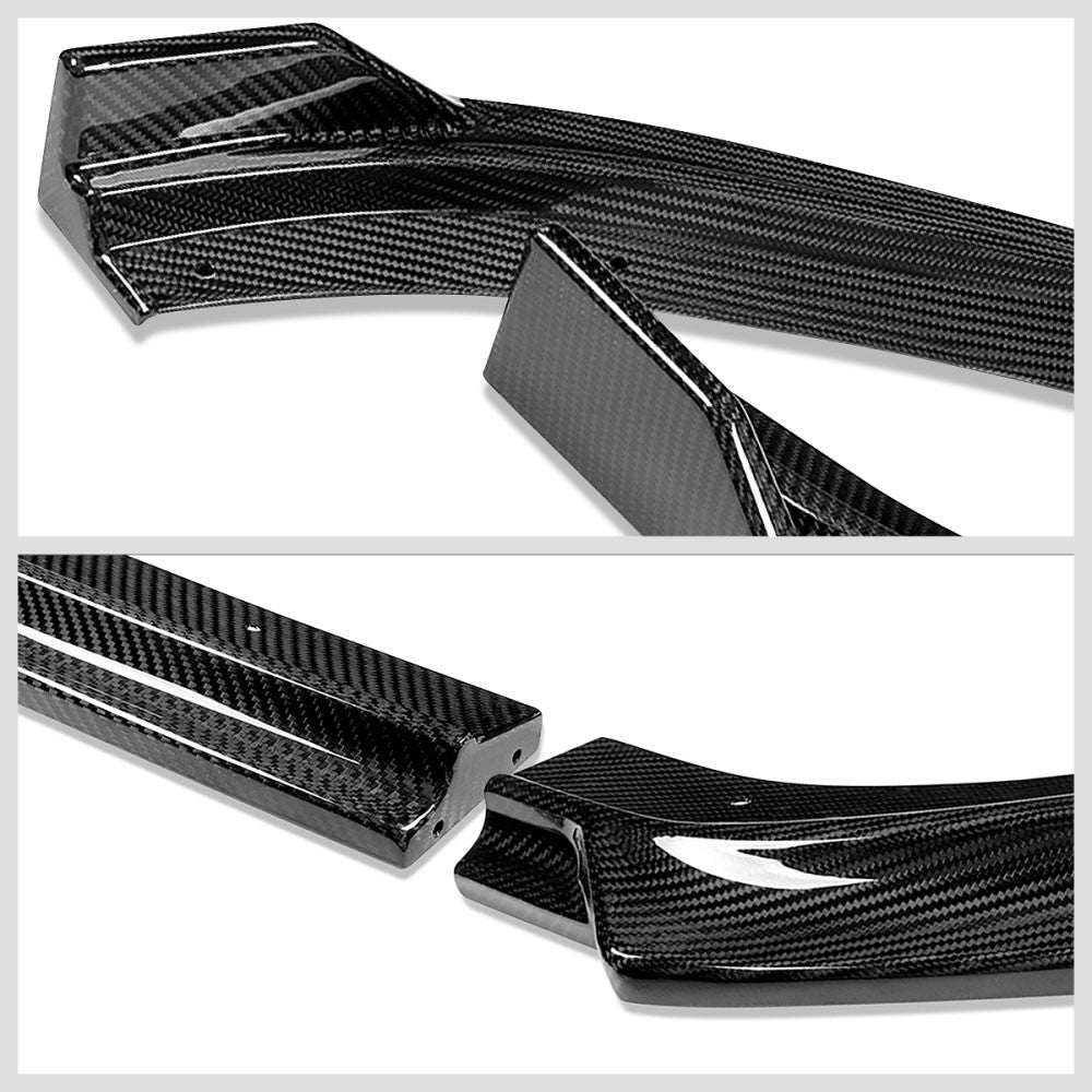 [Real Glossy Carbon Fiber] Front Bumper Lip For 17-20 Audi A3 Base/Premium 8V