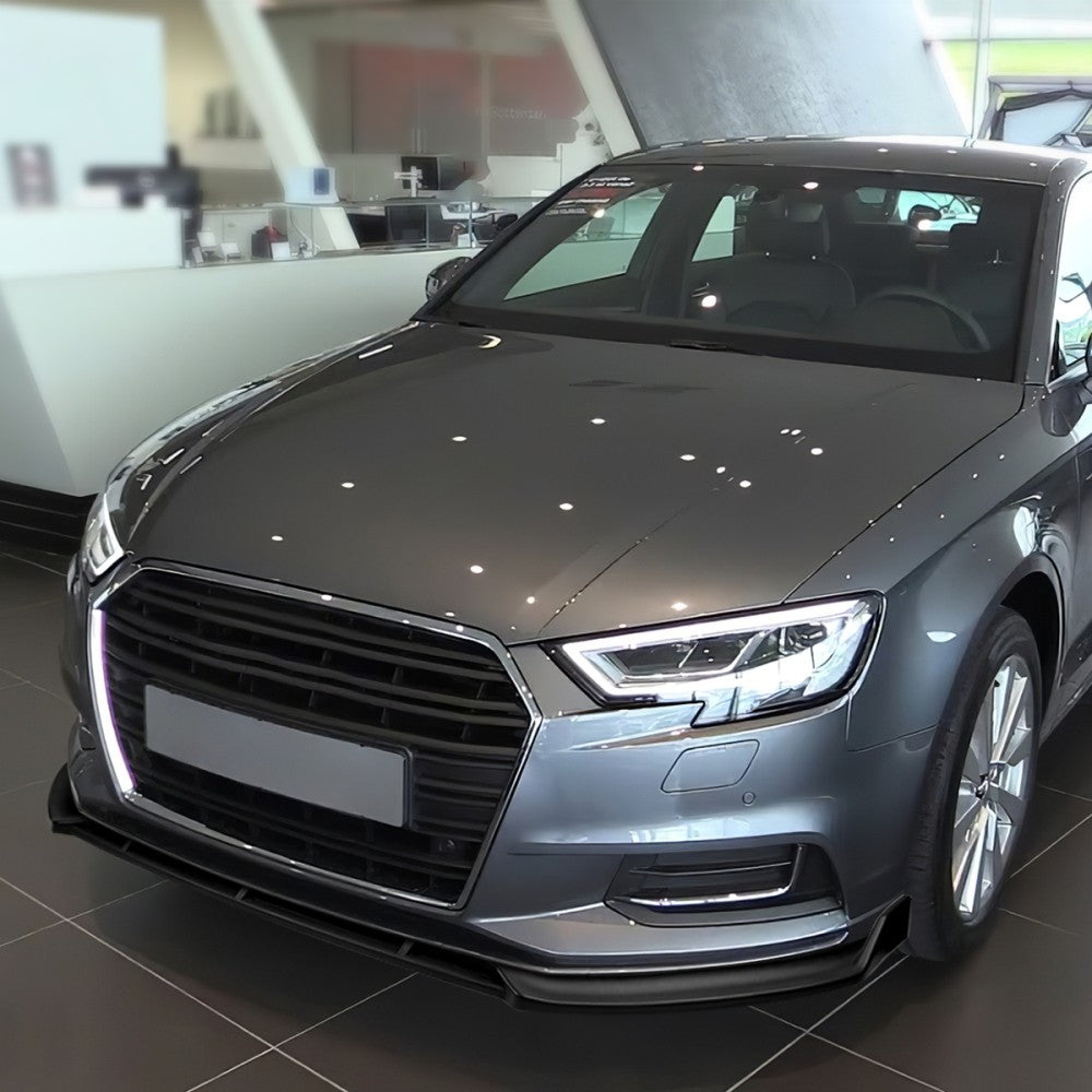 [Matte Black] Front Bumper Lip Guard Body Kit For 17-20 Audi A3 Base/Premium 8V