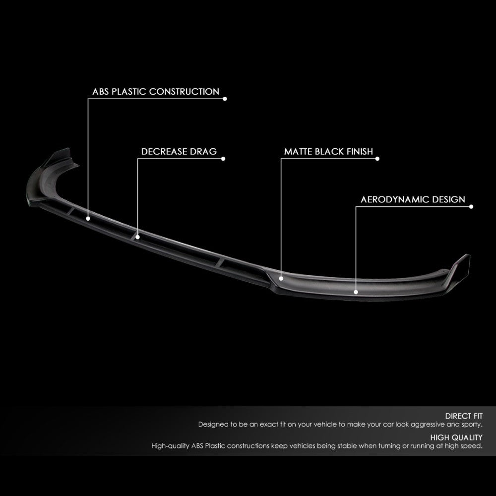 [Matte Black] Front Bumper Lip Guard Body Kit For 17-20 Audi A3 Base/Premium 8V