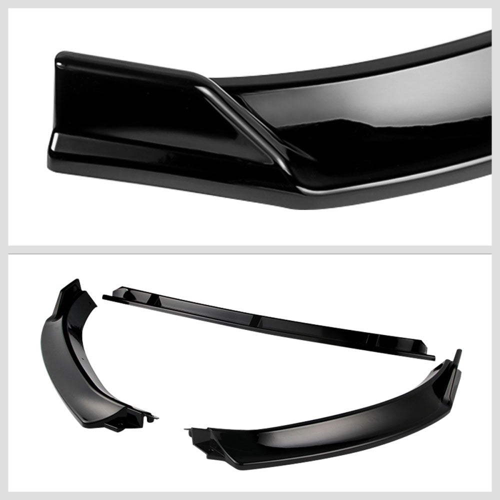 [Painted Gloss Black] Front Bumper Lip Chin Guard For 14-17 Volkswagen Golf MK7