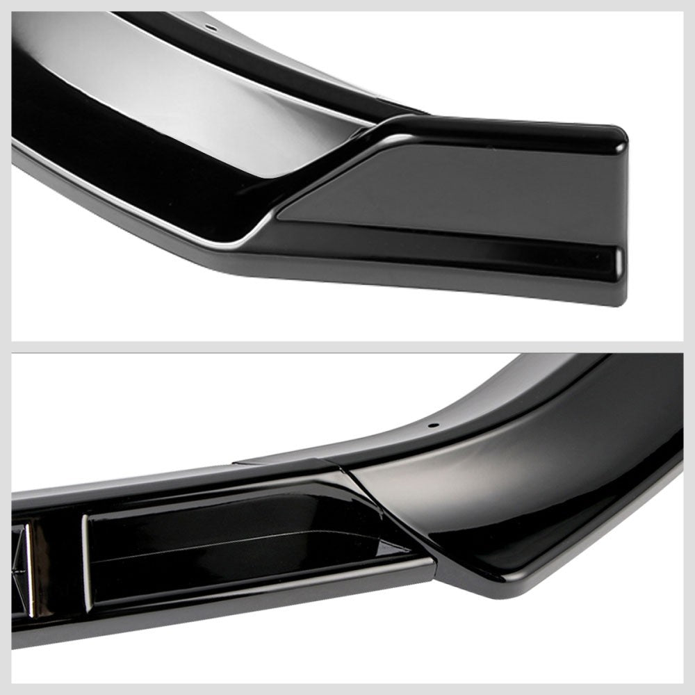 [Painted Gloss Black] Front Bumper Lip Chin Guard For 14-17 Volkswagen Golf MK7