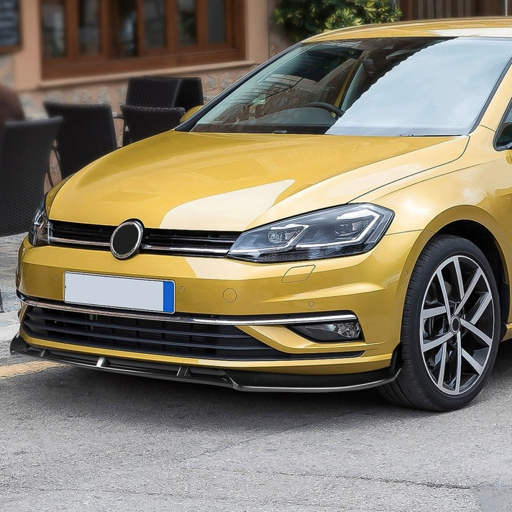 [Carbon Style Look] Front Bumper Lip Chin Guard For 14-17 Volkswagen Golf MK7