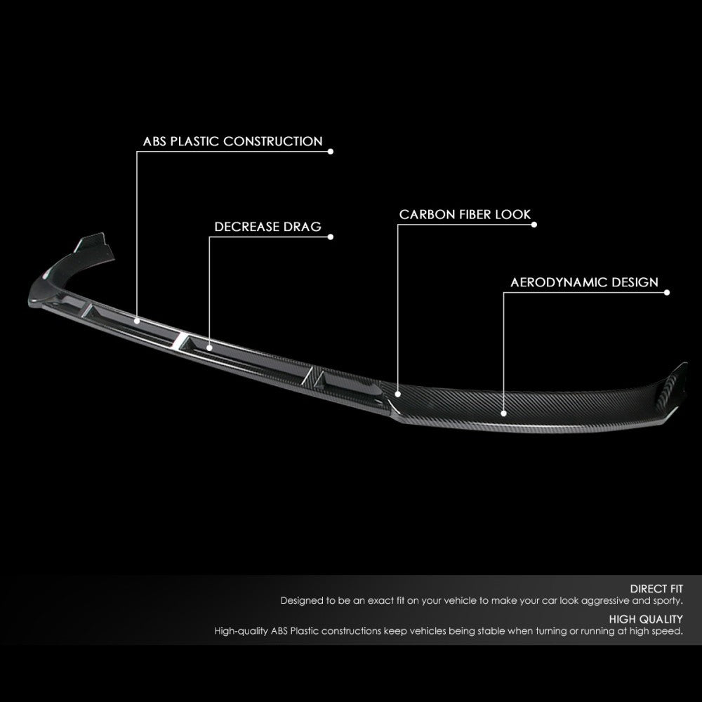 [Carbon Style Look] Front Bumper Lip Chin Guard For 14-17 Volkswagen Golf MK7