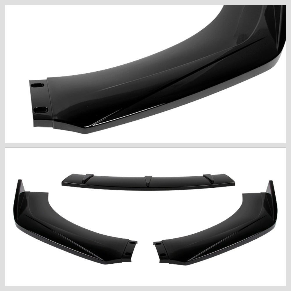 [Painted Gloss Black] Universal Front Bumper Lip Lower Body Kit Guard Splitter