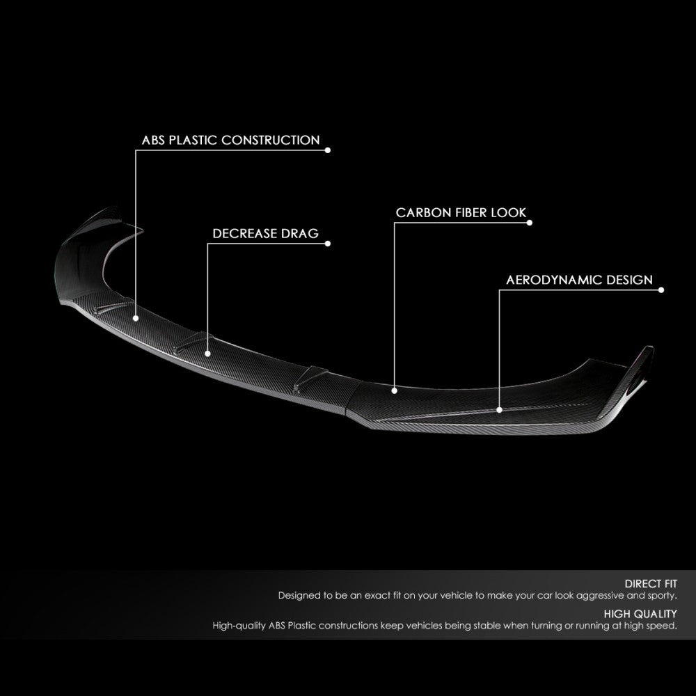[Carbon Style Look] Universal Front Bumper Lip Lower Body Kit Guard Splitter