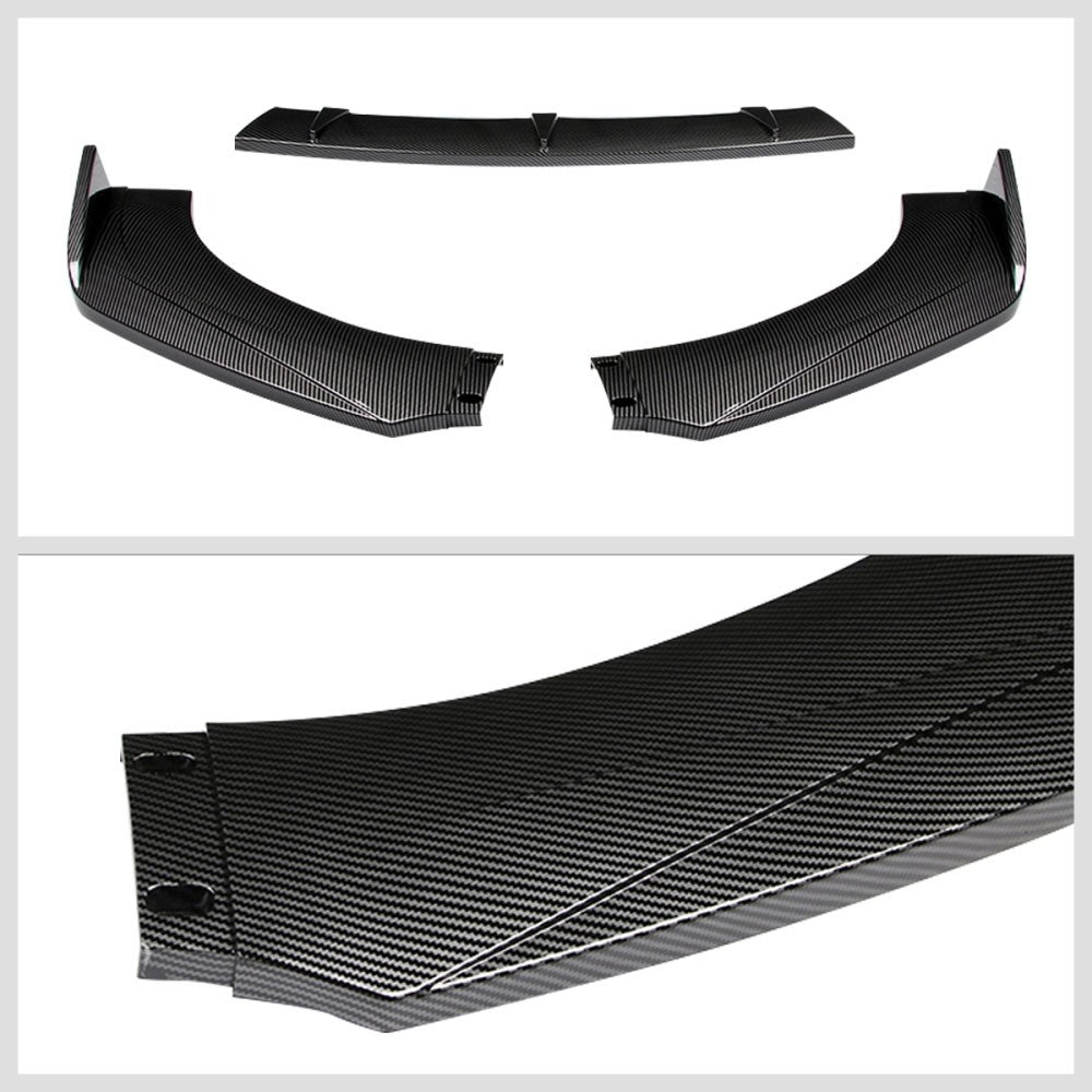 [Carbon Style Look] Universal Front Bumper Lip Lower Body Kit Guard Splitter