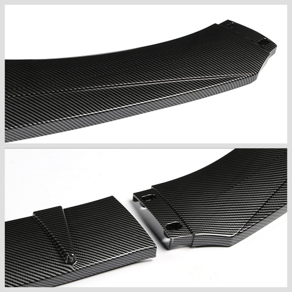 [Carbon Style Look] Universal Front Bumper Lip Lower Body Kit Guard Splitter