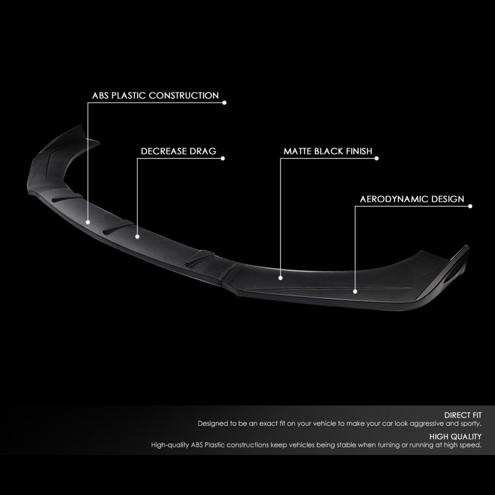 [Matte Black] Universal Front Bumper Lip Lower Body Kit Guard Splitter