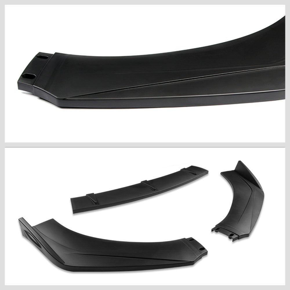[Matte Black] Universal Front Bumper Lip Lower Body Kit Guard Splitter