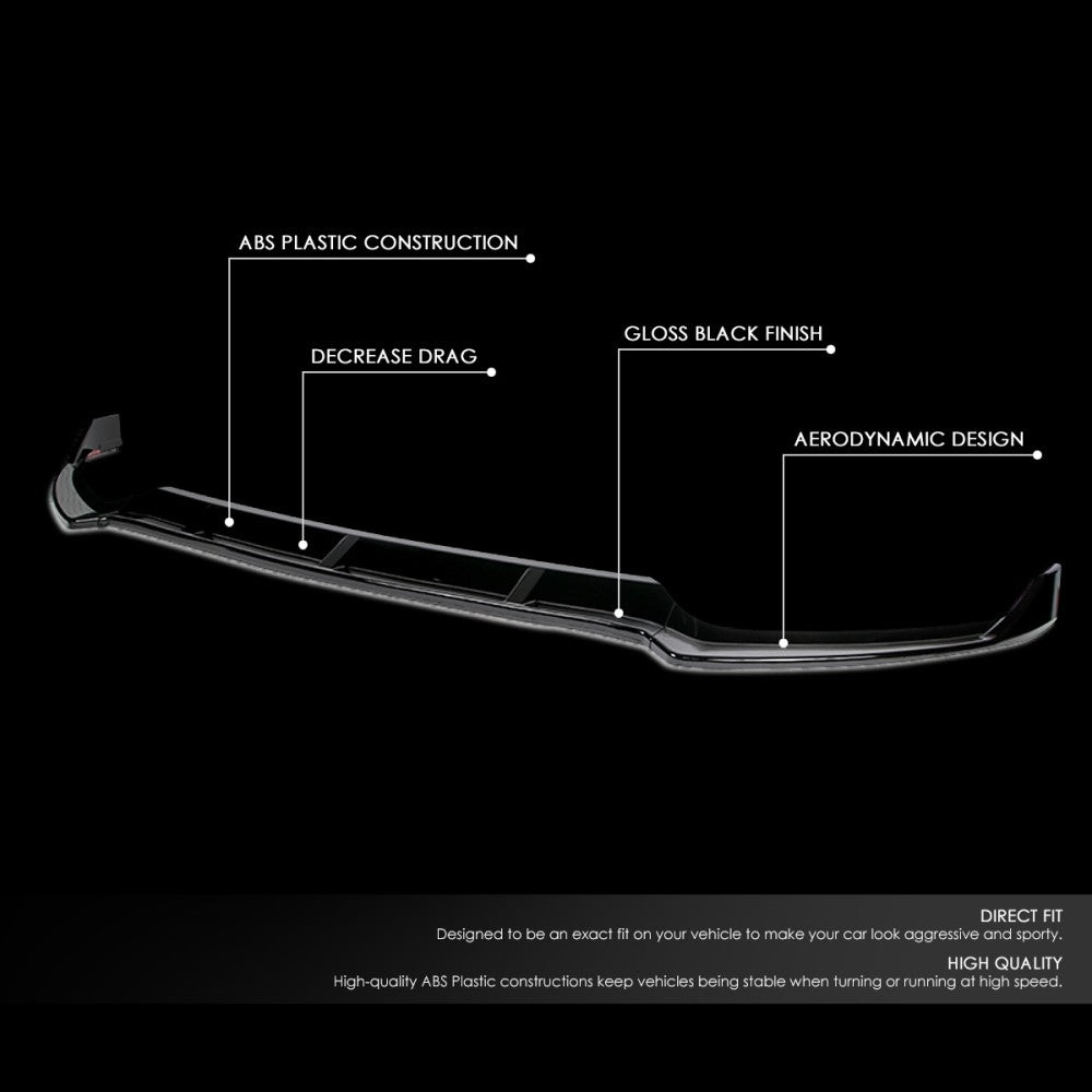 [Painted Gloss Black] Front Bumper Lip Guard Spoiler For 15-18 Benz C-Class W205