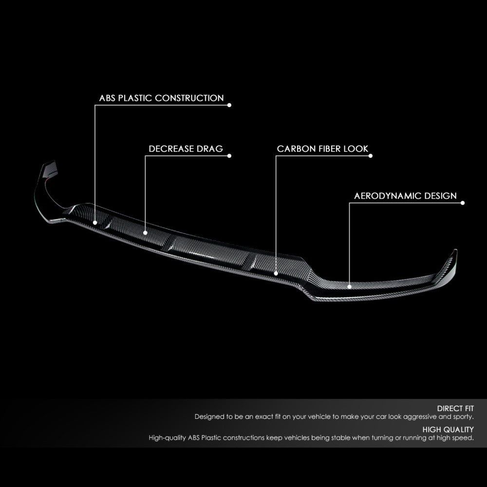 [Carbon Style Look] Front Bumper Lip Guard Body Kit For 15-18 Benz C-Class W205