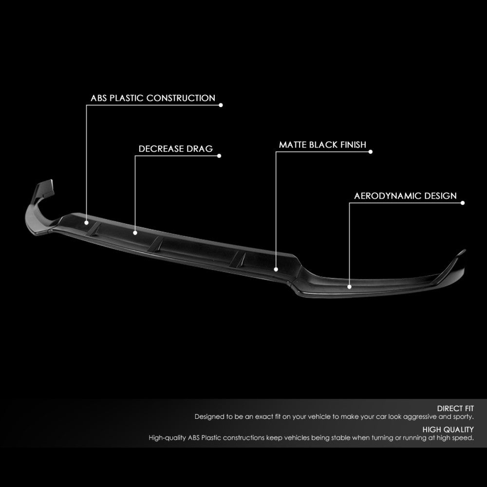 [Matte Black] Front Bumper Lip Chin Guard Body Kit For 15-18 Benz C-Class W205