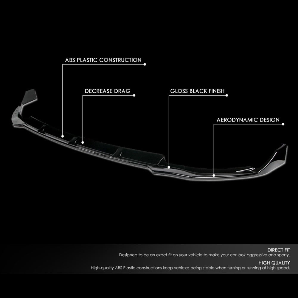 [Painted Gloss Black] Front Bumper Lip Guard Spoiler For 19-20 Benz C-Class W205