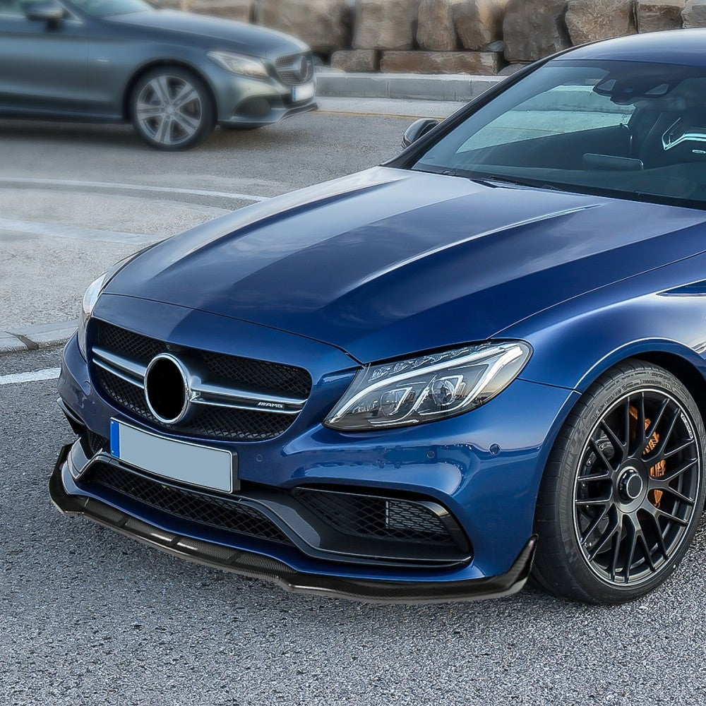 [Carbon Style Look] Front Bumper Lip Guard Body Kit For 19-20 Benz C-Class W205