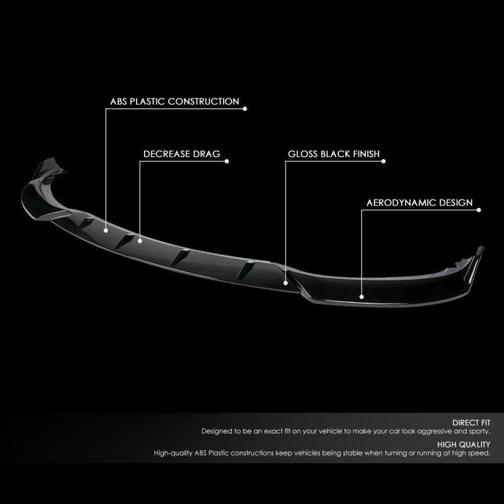 [Painted Gloss Black] Front Bumper Lip For 16-19 BMW F30 F35 F31 F34 3-Series
