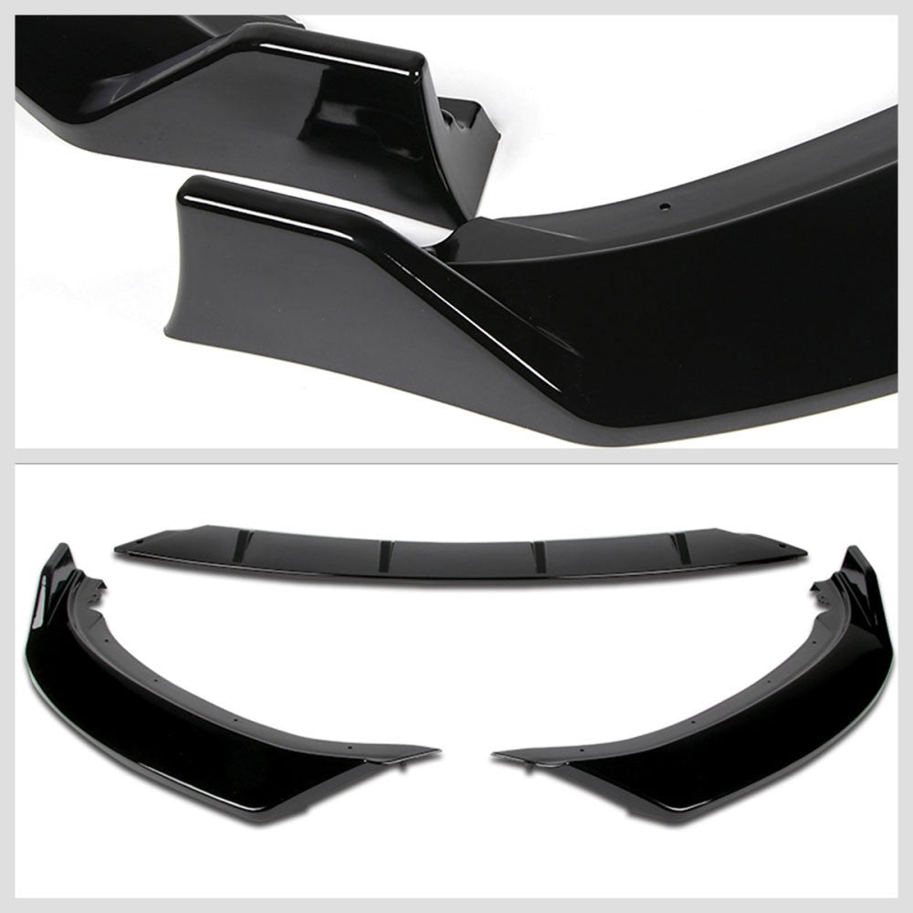 [Painted Gloss Black] Front Bumper Lip For 16-19 BMW F30 F35 F31 F34 3-Series