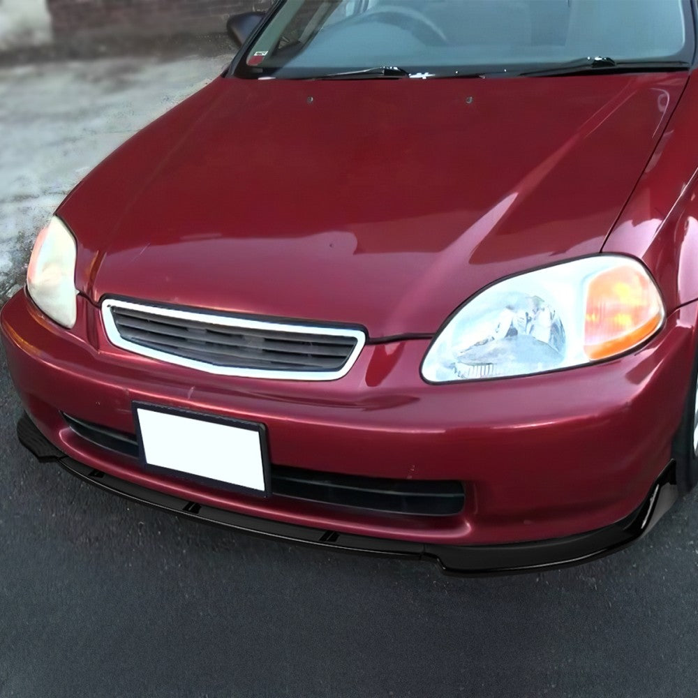 [Painted Gloss Black] Front Bumper Lip Guard Spoiler For 96-98 Honda Civic EJ EK