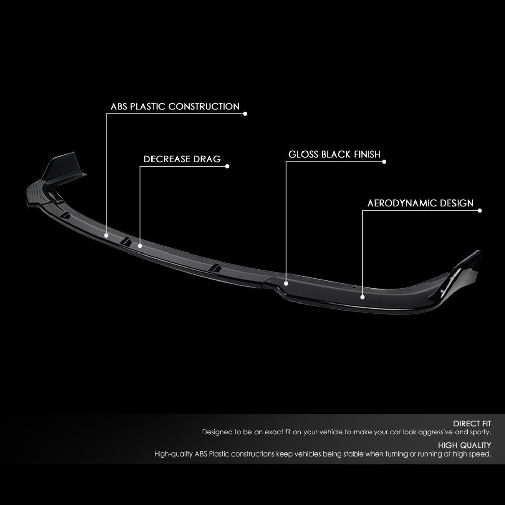 [Painted Gloss Black] Front Bumper Lip Guard Spoiler For 96-98 Honda Civic EJ EK