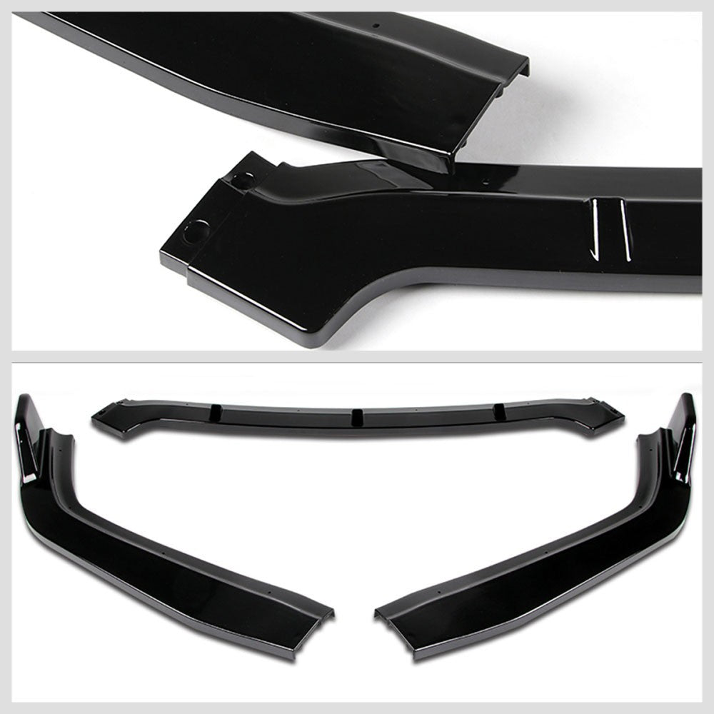 [Painted Gloss Black] Front Bumper Lip Body Kit For 12 Honda Civic 4DR Sedan