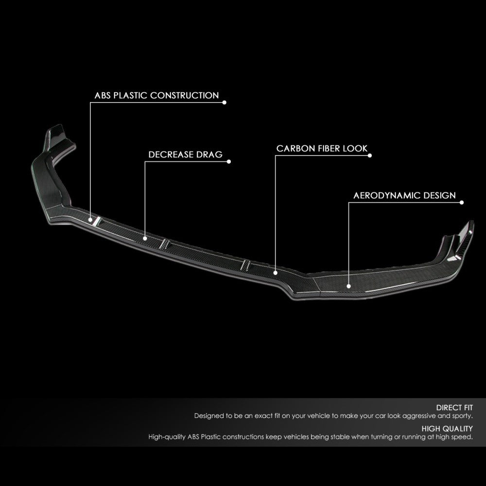 [Carbon Style Look] Front Bumper Lip Guard Body Kit For 12 Honda Civic 4DR Sedan